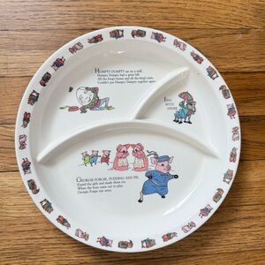 Vintage Shafford 1986 Children's Mother goose Nursery Rhyme divided plate